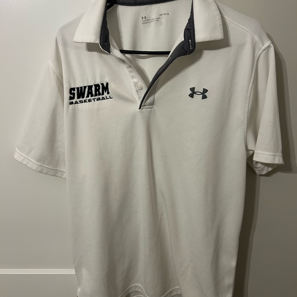 LG White Men's Polo Shirt - Picture 2 of 3